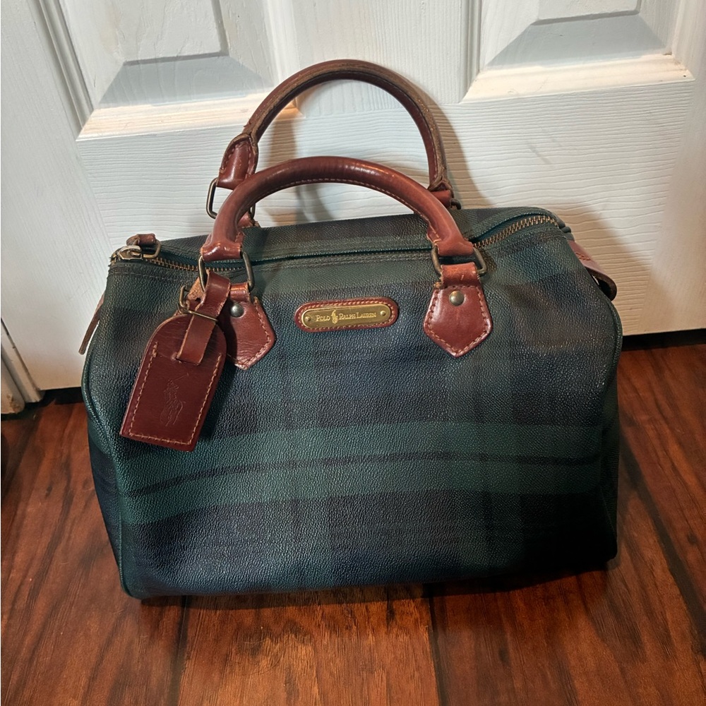Polo by Ralph Lauren Green and Brown Duffel Bag
